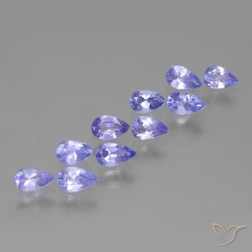 2.22ctw Naturel Violet Tanzanite, En forme de poire, VS