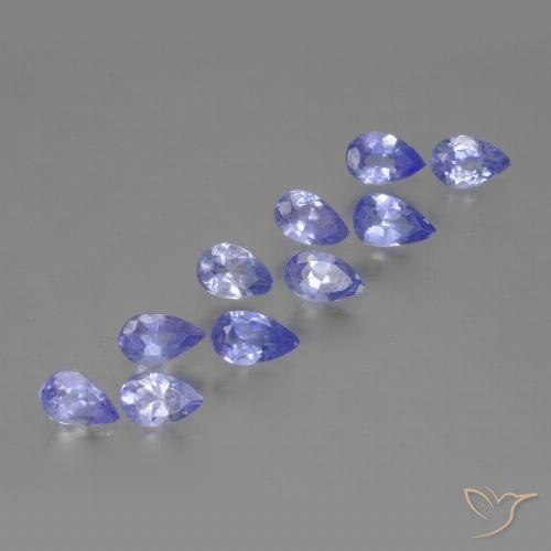 2.17ctw Naturel Violet Tanzanite, En forme de poire, VS