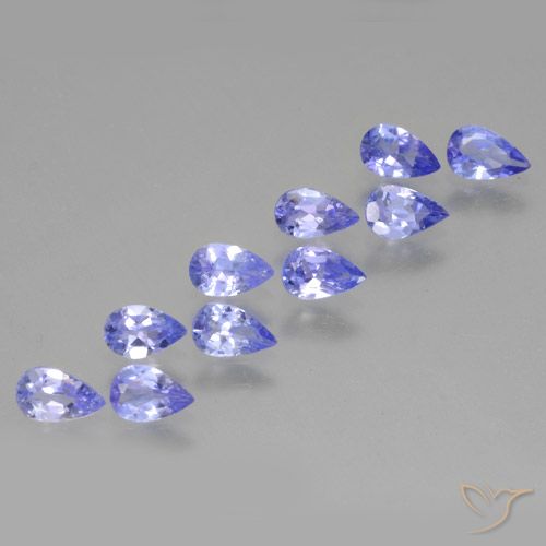2.15ctw Naturel Violet Tanzanite, En forme de poire, VS