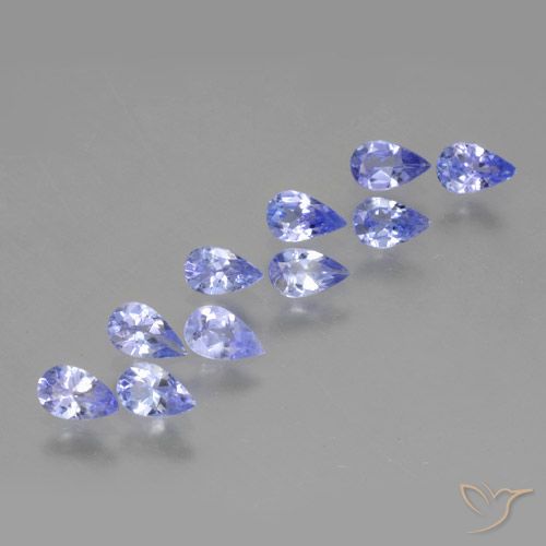 1.90ctw Naturel Violet Bleu Tanzanite, En forme de poire, VS