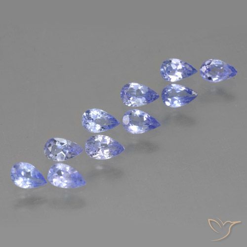 2.18ctw Naturel Violet Bleu Tanzanite, En forme de poire, VS