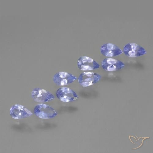 2.01ctw Naturel Violet bleuâtre Tanzanite, En forme de poire, VS