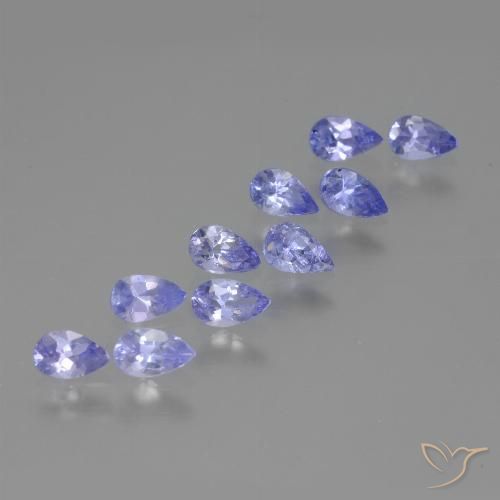2.07ctw Naturel Violet bleuâtre Tanzanite, En forme de poire, VS