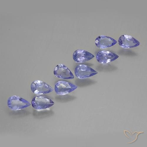 1.80ctw Naturel Violet royal Tanzanite, En forme de poire, VS