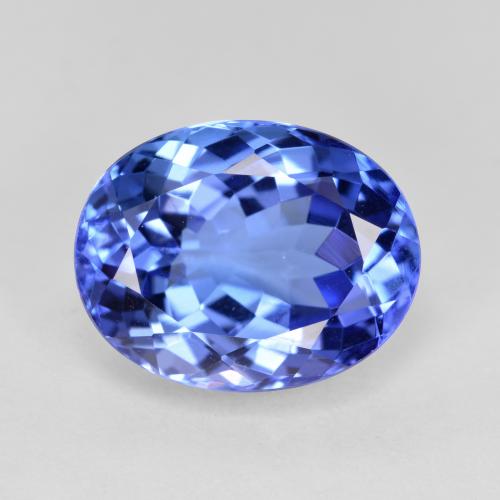 Tanzanite Bleu bleuet léger naturelle Coupe ovale, 6.49 ct, VVS