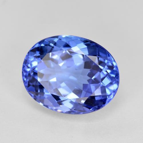 Tanzanite Bleu bleuet léger naturelle Coupe ovale, 6.49 ct, VVS