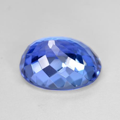 Tanzanite Bleu bleuet léger naturelle Coupe ovale, 6.49 ct, VVS