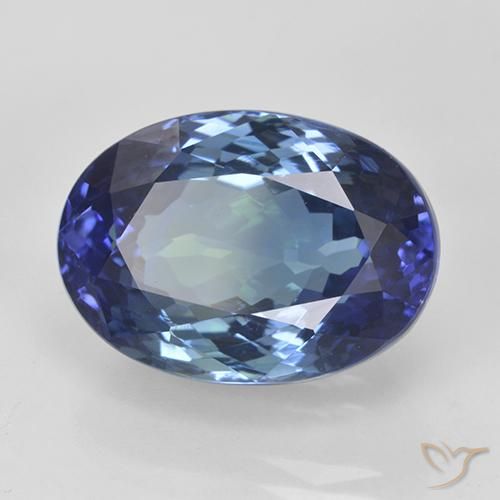 Tanzanite Bleu franc naturelle ovale, 11.65 ct, VVS