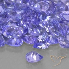 Tanzanite Violet Bleu naturelle En forme de poire, 0.30 ct, VVS-VS