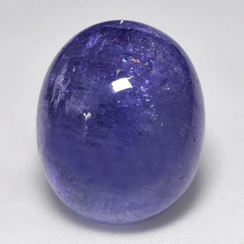 Tanzanite Violet Bleu naturelle Coupe ovale, 17.96 ct, Translucide