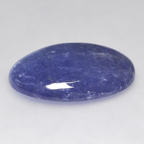 Tanzanite bleue naturelle coupe ovale, 18,74 ct, translucide