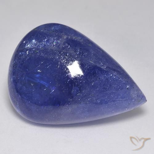 44.99ct Naturel Bleu égyptien profond Tanzanite, En forme de poire, Translucide