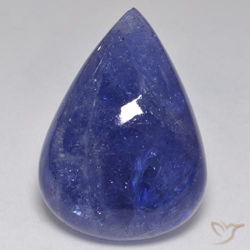 Tanzanite Bleu égyptien profond naturelle En forme de poire, 44.99 ct, Translucide