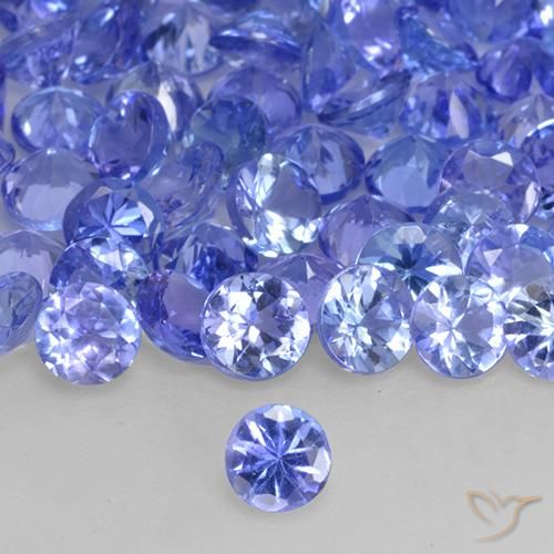 Tanzanite Bleu pourpre électrique naturelle Tour, 0.26 ct, VVS-VS