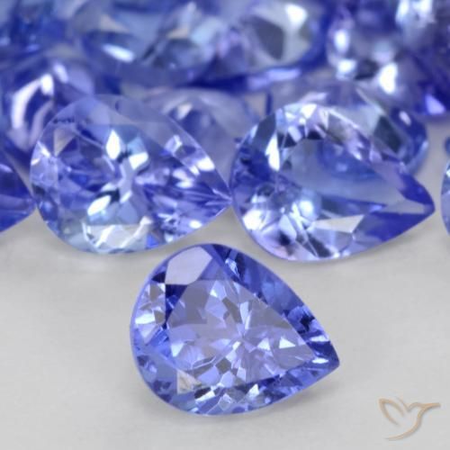 Tanzanite Bleu intense naturelle En forme de poire, 0.29 ct, VS