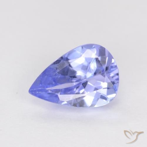 Tanzanite Violet Bleu naturelle En forme de poire, 0.47 ct, VS