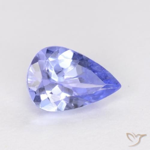 Tanzanite Violet Bleu naturelle En forme de poire, 0.47 ct, VS