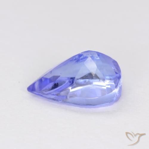 Tanzanite Violet Bleu naturelle En forme de poire, 0.47 ct, VS