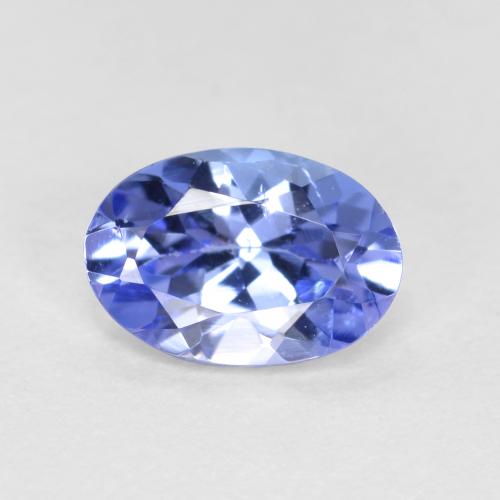 Tanzanite bleue naturelle coupe ovale, 0,62 ct, VS