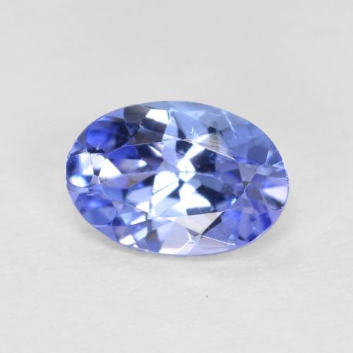 Tanzanite bleue naturelle coupe ovale, 0,62 ct, VS
