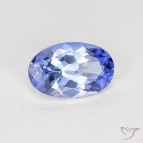 Tanzanite bleue naturelle coupe ovale, 0,51 ct, VS