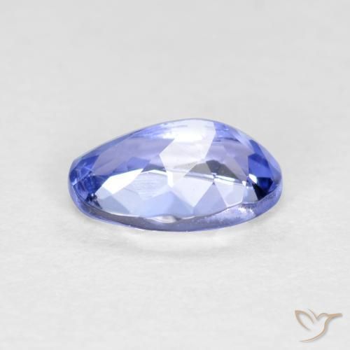 Tanzanite bleue naturelle coupe ovale, 0,51 ct, VS