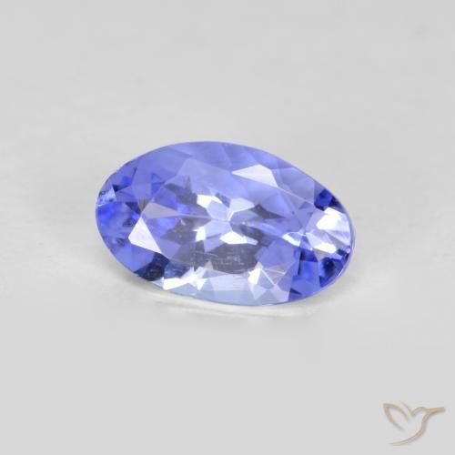 Tanzanite Bleu moyen naturelle ovale, 0.39 ct, VS