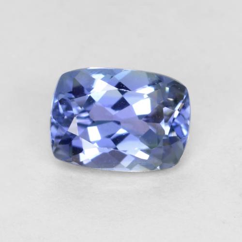 Tanzanite bleue naturelle coupe coussin, 0,63 ct, VVS-VS