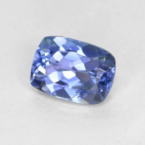 Tanzanite bleue naturelle coupe coussin, 0,63 ct, VVS-VS