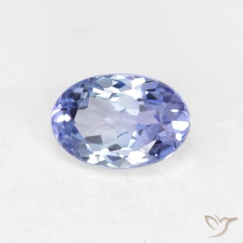 Tanzanite bleu violacé léger naturelle coupe ovale, 0,55 ct, VVS-VS