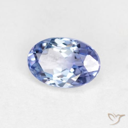 Tanzanite bleu violacé léger naturelle coupe ovale, 0,55 ct, VVS-VS