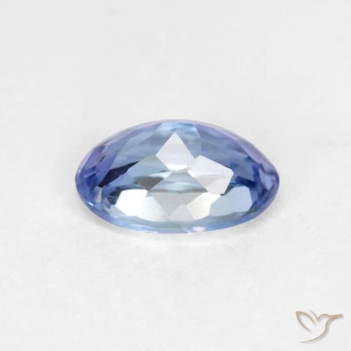 Tanzanite bleu violacé léger naturelle coupe ovale, 0,55 ct, VVS-VS