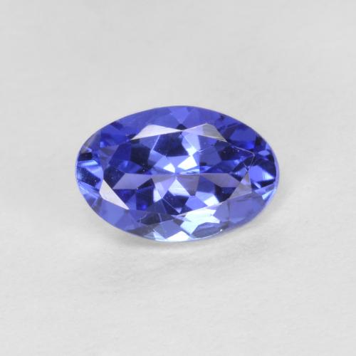 Tanzanite bleue naturelle coupe ovale, 0,42 ct, VVS-VS
