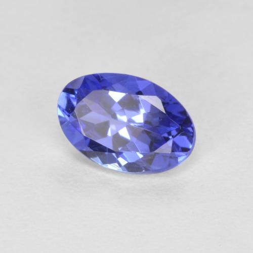 Tanzanite bleue naturelle coupe ovale, 0,42 ct, VVS-VS