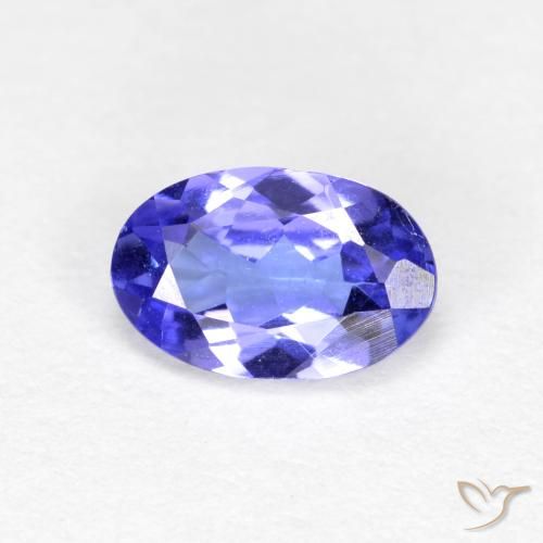Tanzanite Bleu violet intense naturelle Coupe ovale, 0.45 ct, VS