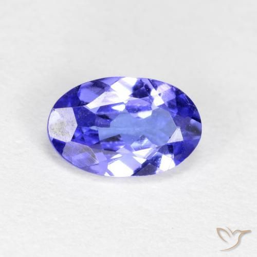Tanzanite Bleu violet intense naturelle Coupe ovale, 0.45 ct, VS