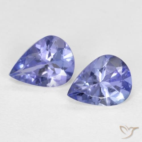 0.57ctw Naturel Bleu marine moyen Tanzanite, En forme de poire, VVS-VS