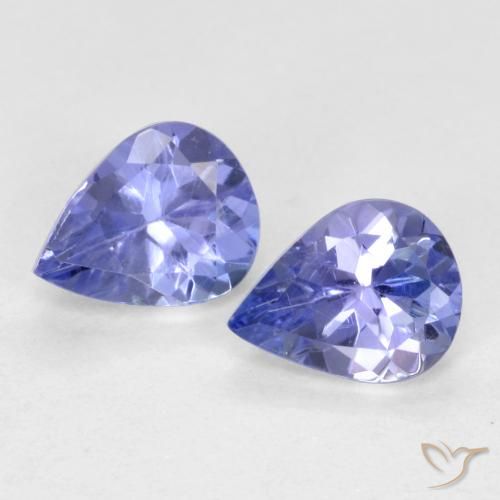 0.65ctw Naturel Bleu violet intense Tanzanite, En forme de poire, VVS-VS