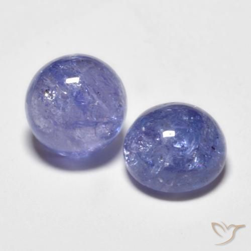 4.08ctw Naturel Bleu argenté Tanzanite, Tour, Transparent