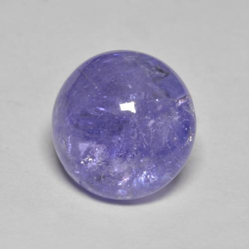 Tanzanite bleue naturelle coupe roude, 3,51 ct, translucide