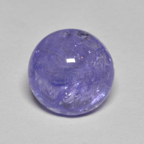 Tanzanite bleue naturelle coupe roude, 3,51 ct, translucide