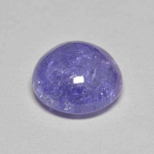 Tanzanite bleue naturelle coupe roude, 3,51 ct, translucide