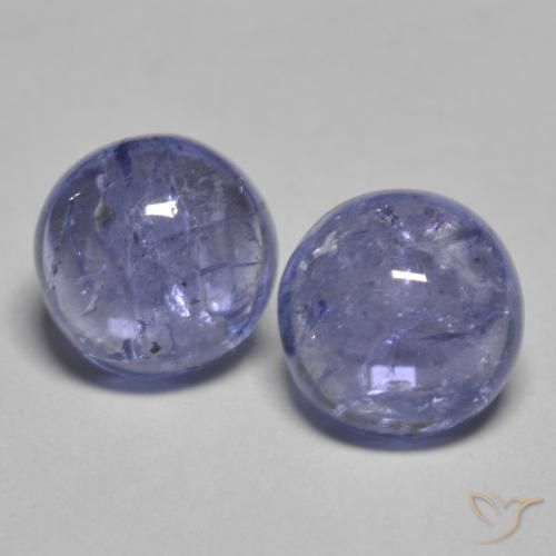 2.01ctw Naturel Bleu argenté Tanzanite, Tour, Transparent