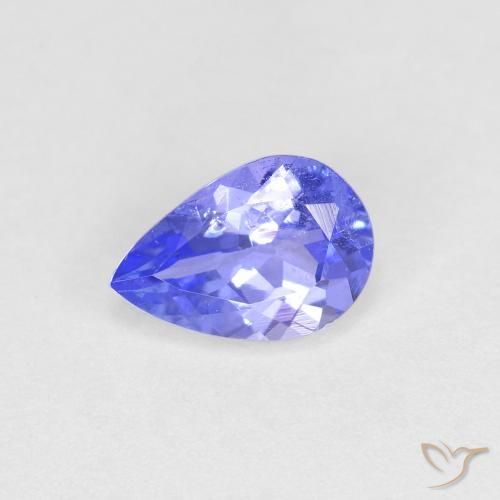Tanzanite Bleu moyen naturelle En forme de poire, 0.48 ct, VS