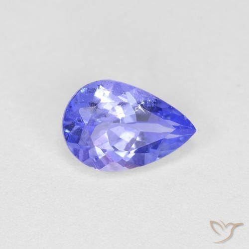 Tanzanite Bleu moyen naturelle En forme de poire, 0.48 ct, VS