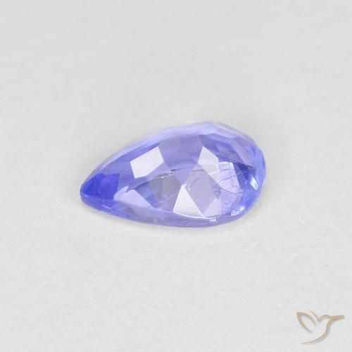 Tanzanite Bleu moyen naturelle En forme de poire, 0.48 ct, VS