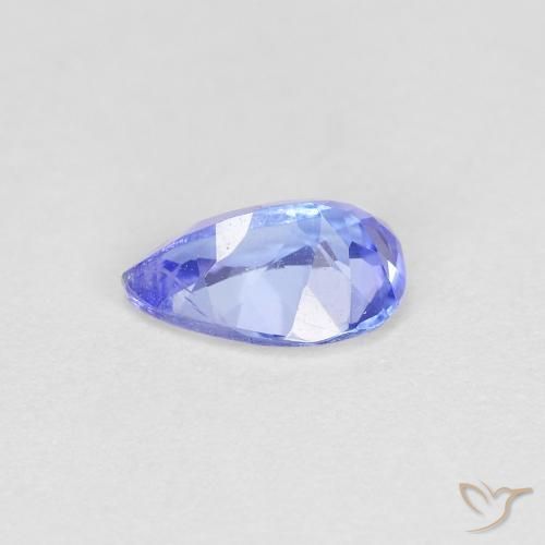 Tanzanite Violet Bleu naturelle En forme de poire, 0.42 ct, VS