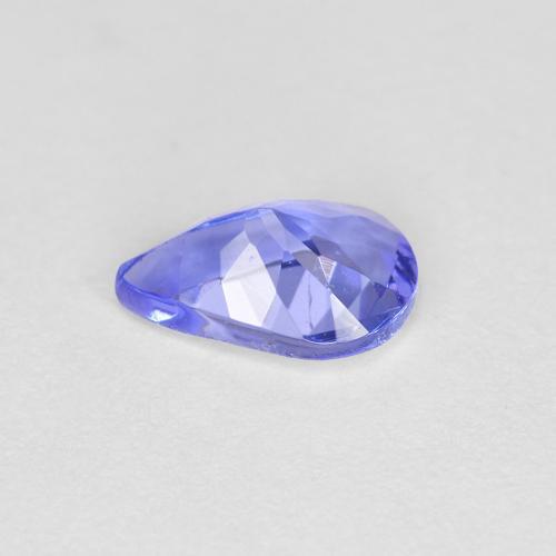 Tanzanite bleue naturelle en forme de poire, 0,45 ct, VS