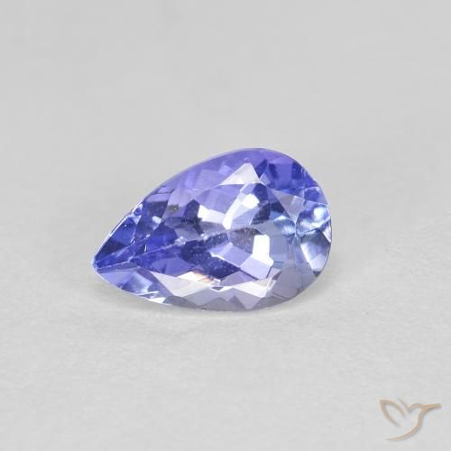 0.46ct Naturel Bleu moyen Tanzanite, En forme de poire, VVS-VS