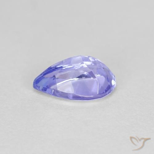 Tanzanite Bleu moyen naturelle En forme de poire, 0.46 ct, VVS-VS